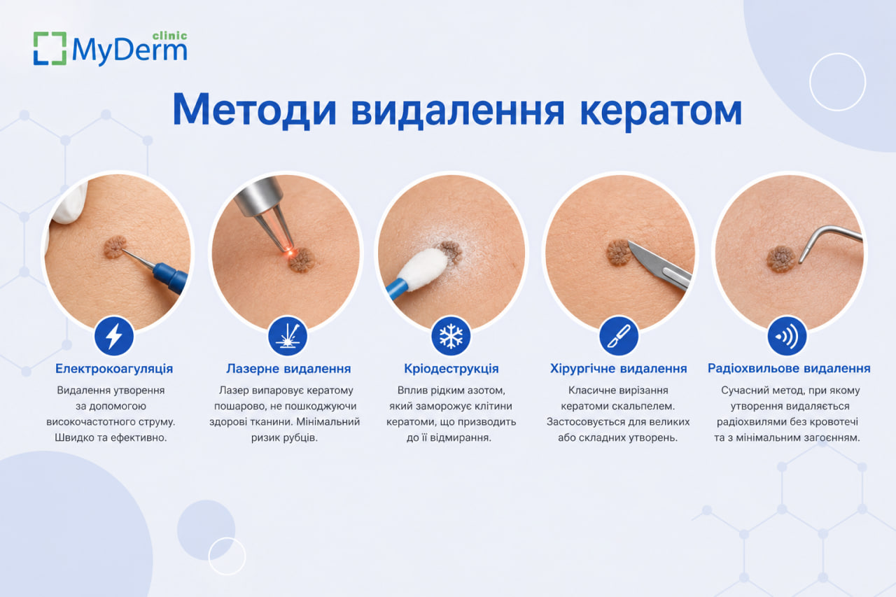 Методи видалення кератоми
